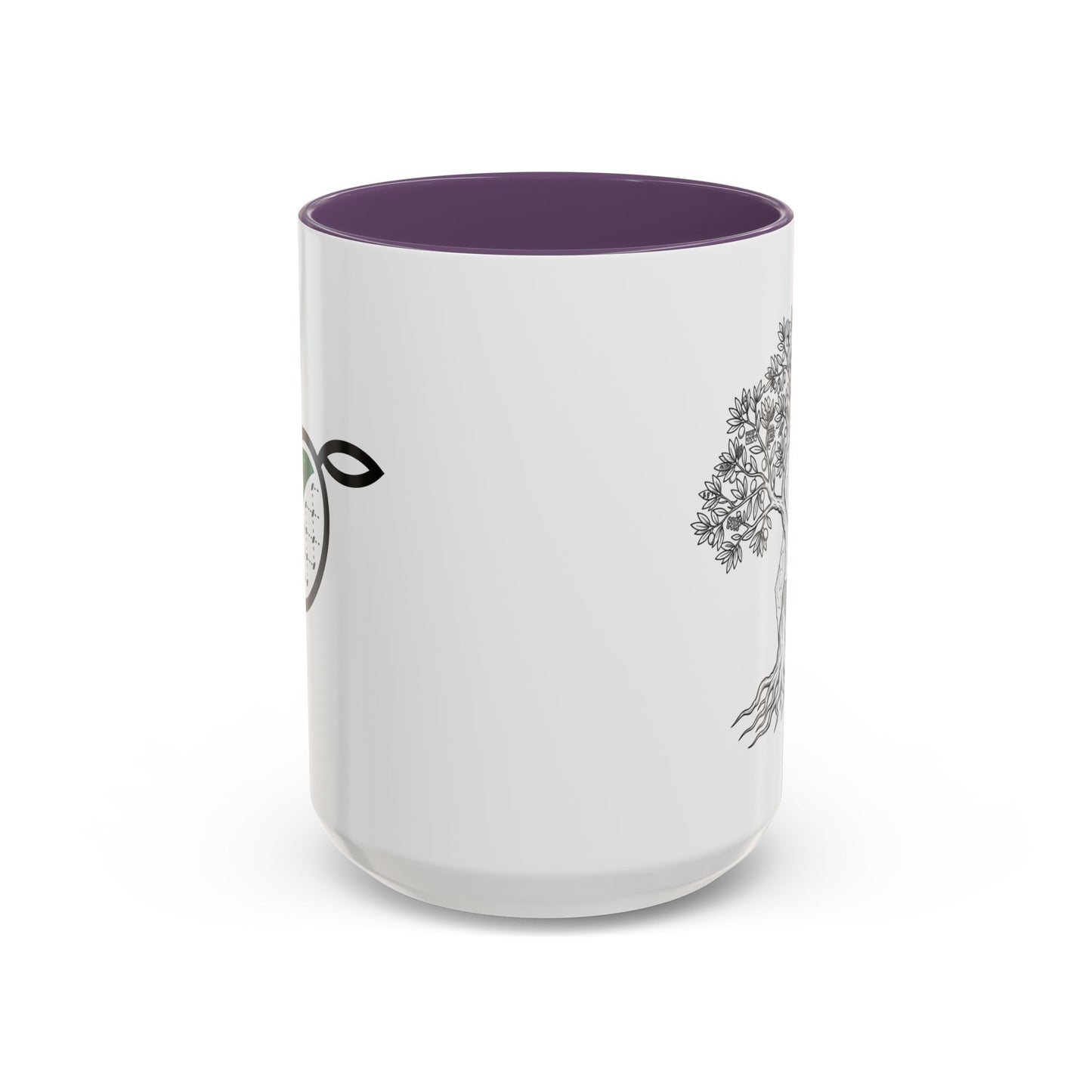 Tree of Life Accent Coffee Mug – Black Handle 11/15oz