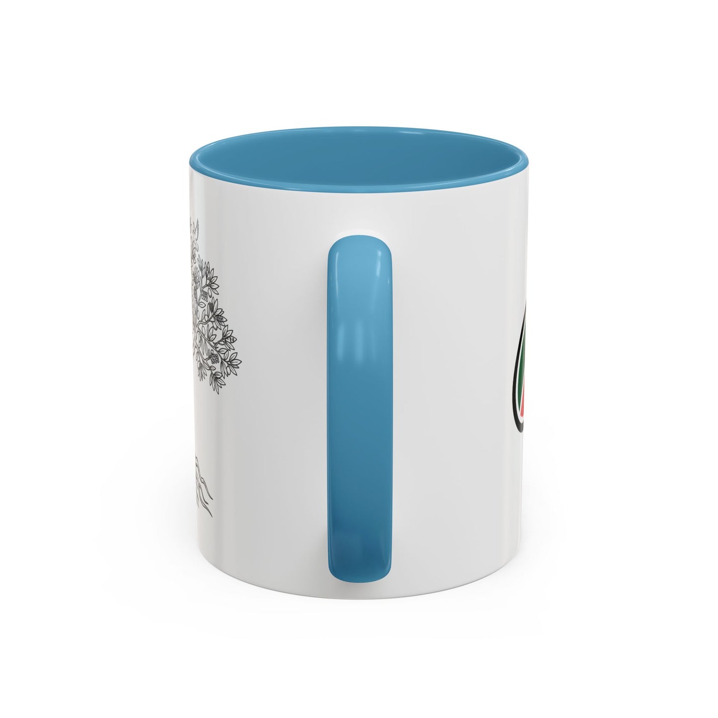 Tree of Life Accent Coffee Mug – Black Handle 11/15oz