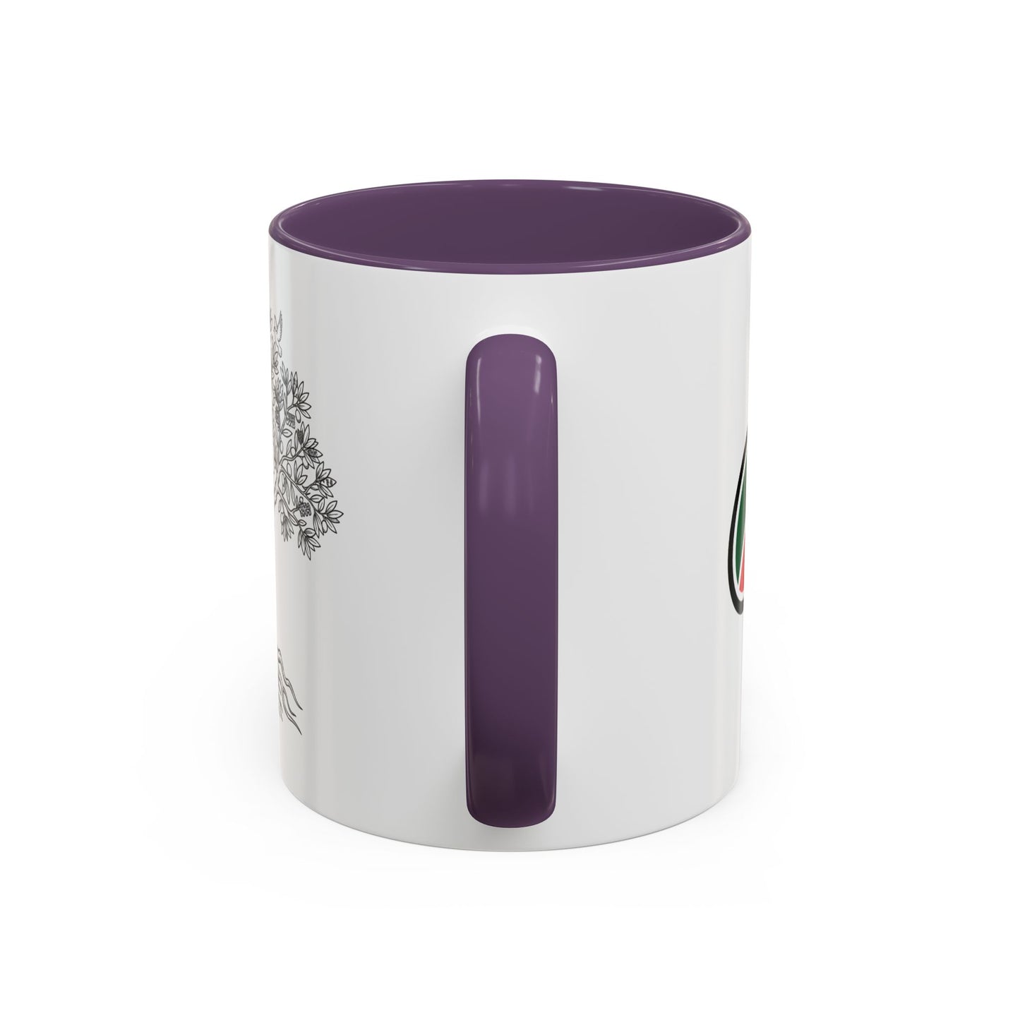 Tree of Life Accent Coffee Mug – Black Handle 11/15oz