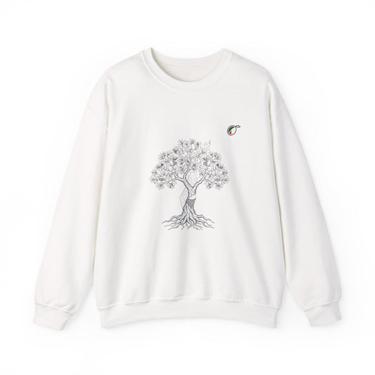 Tree of Life Crewneck Sweatshirt — Minimal Botanical Graphic, Nature Lover Pullover