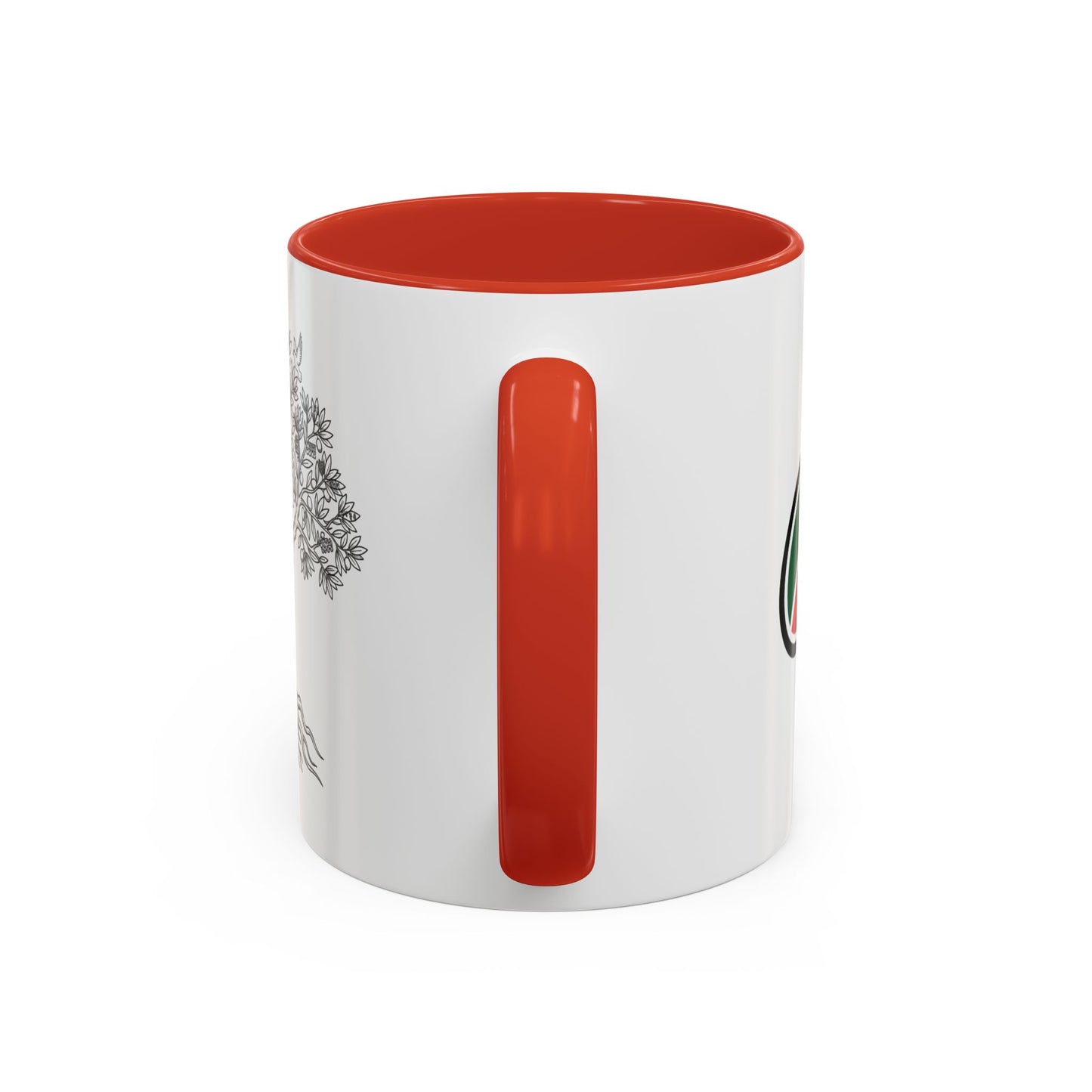 Tree of Life Accent Coffee Mug – Black Handle 11/15oz