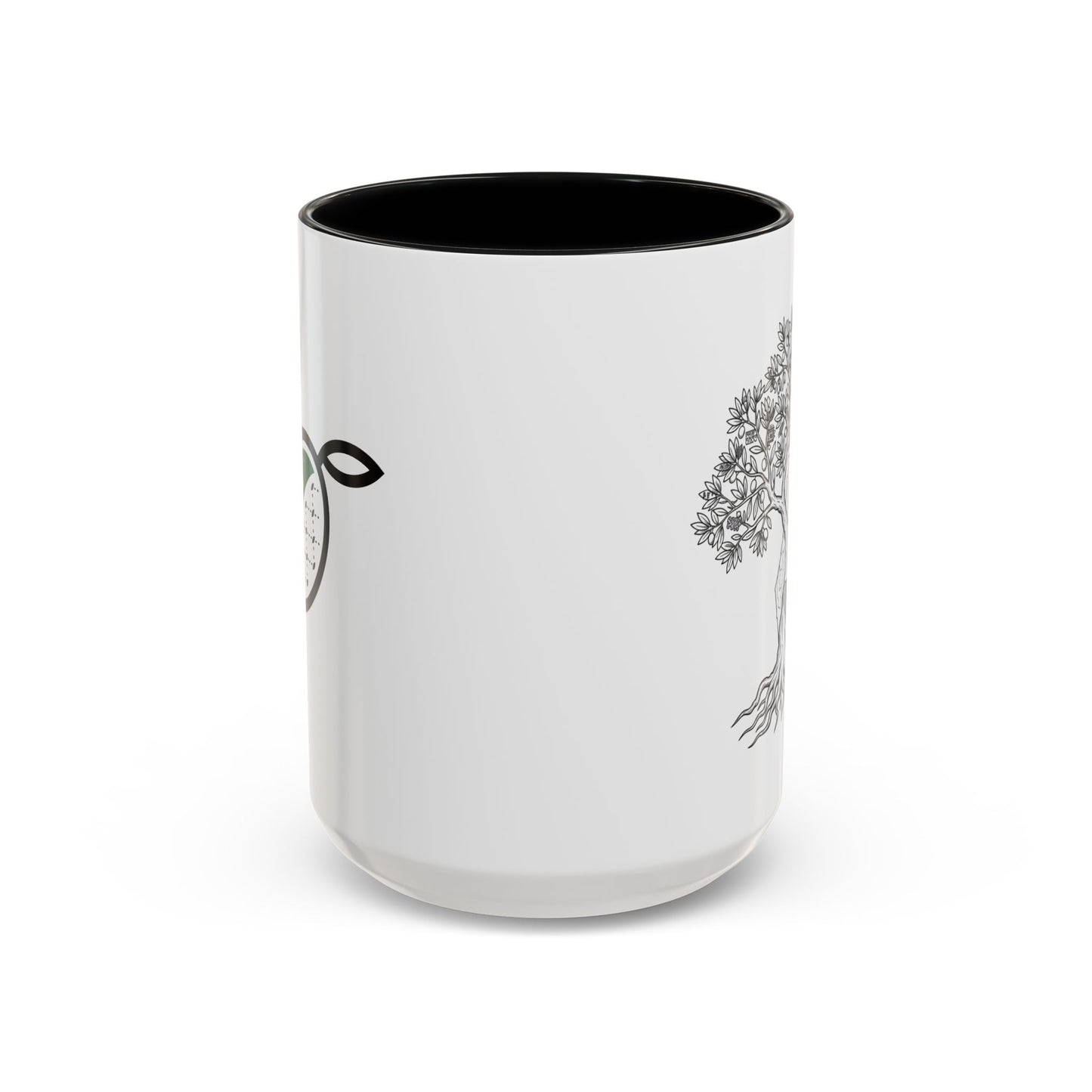 Tree of Life Accent Coffee Mug – Black Handle 11/15oz