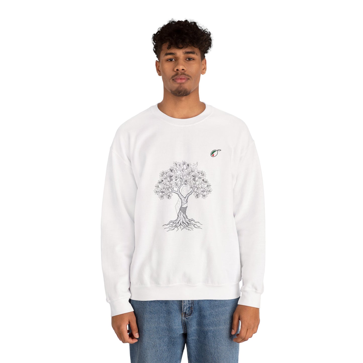 Tree of Life Crewneck Sweatshirt — Minimal Botanical Graphic, Nature Lover Pullover