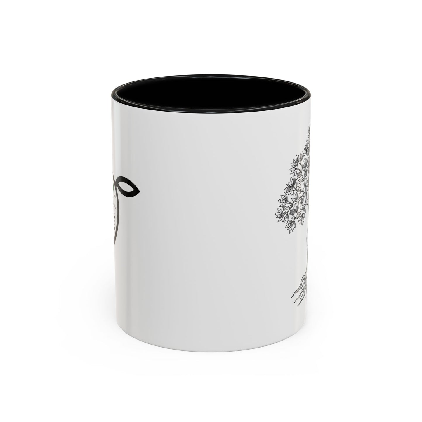Tree of Life Accent Coffee Mug – Black Handle 11/15oz