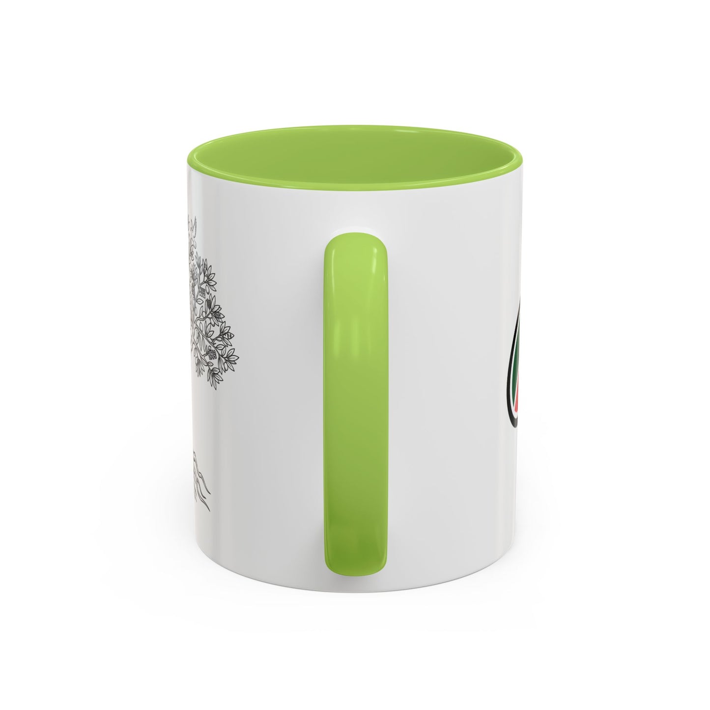 Tree of Life Accent Coffee Mug – Black Handle 11/15oz