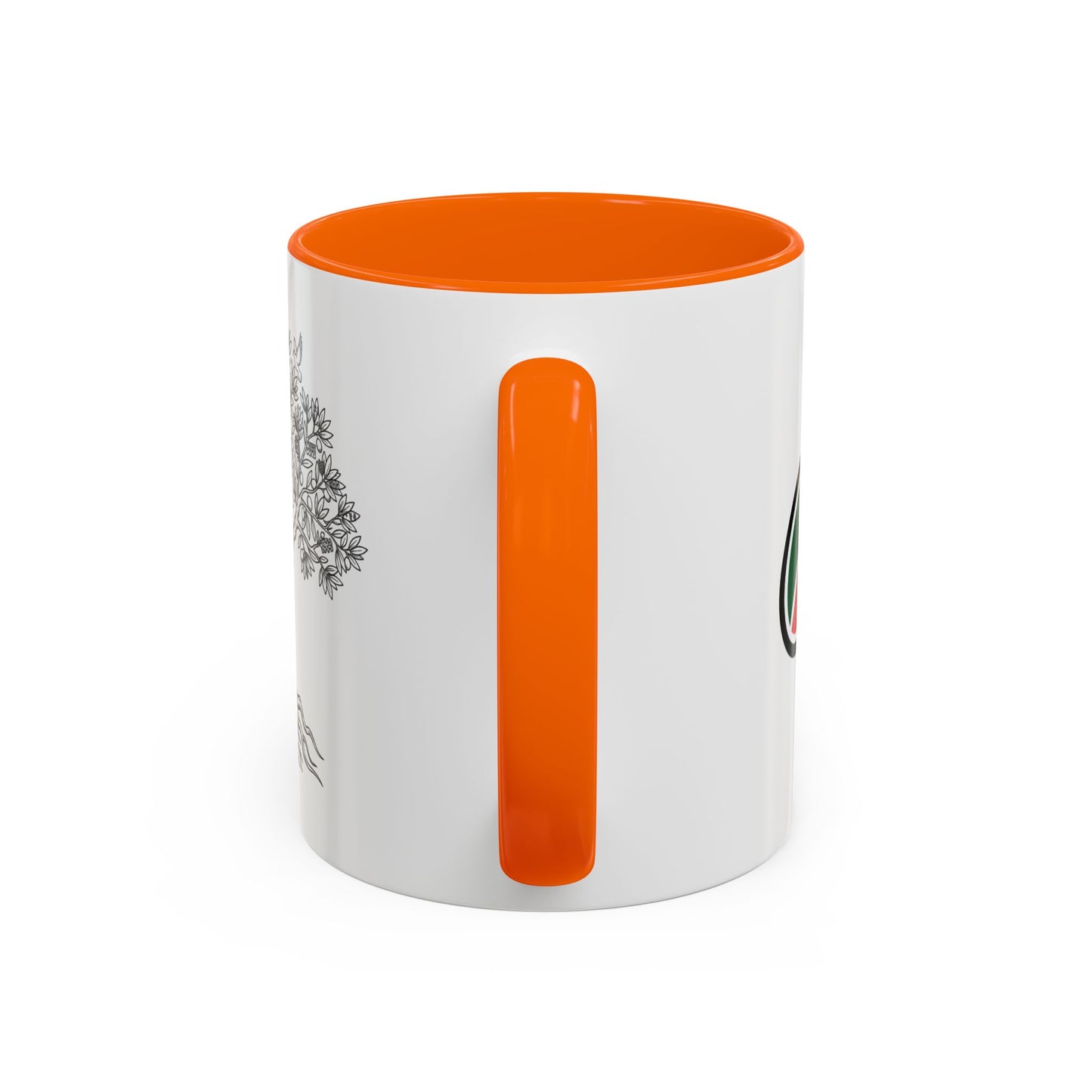 Tree of Life Accent Coffee Mug – Black Handle 11/15oz