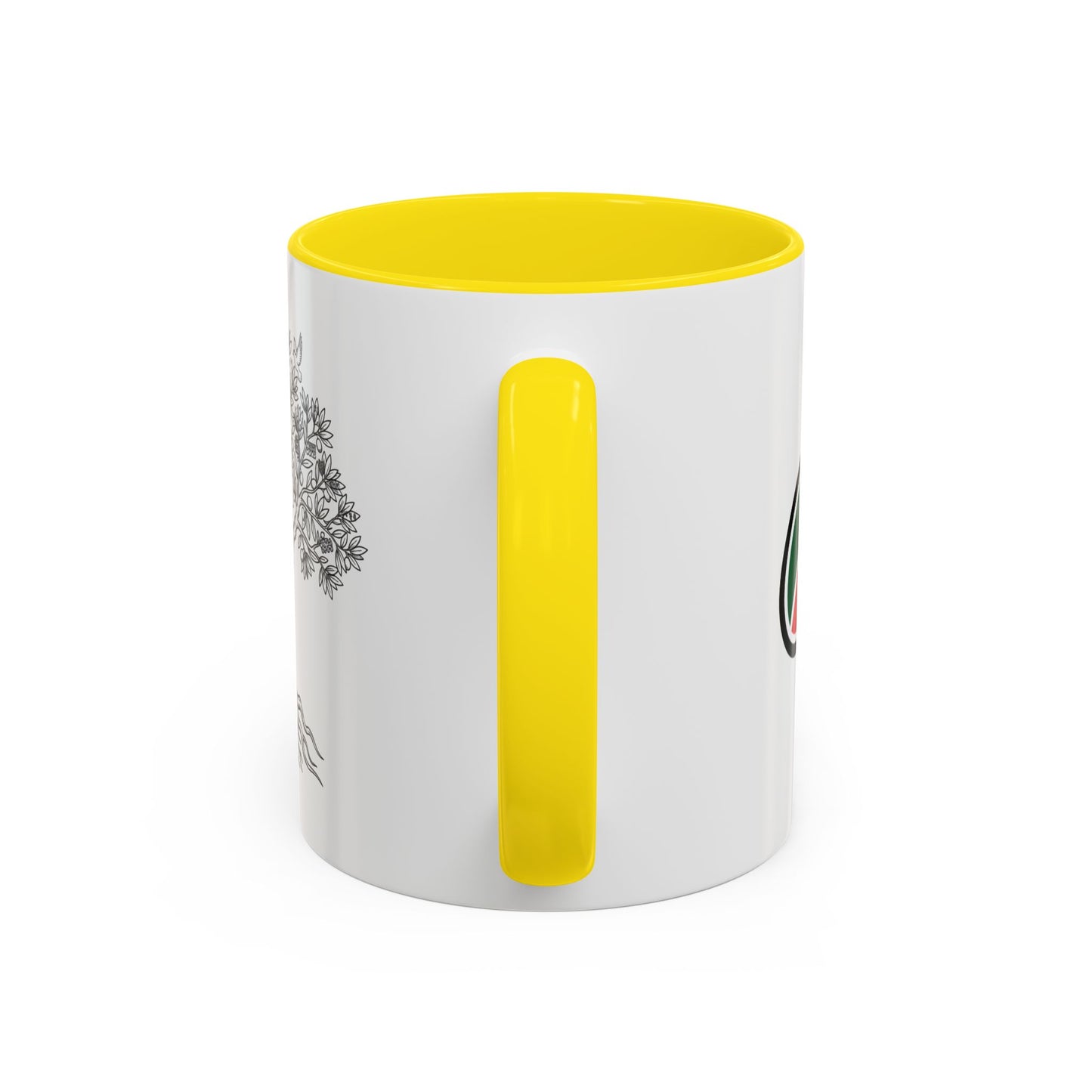 Tree of Life Accent Coffee Mug – Black Handle 11/15oz