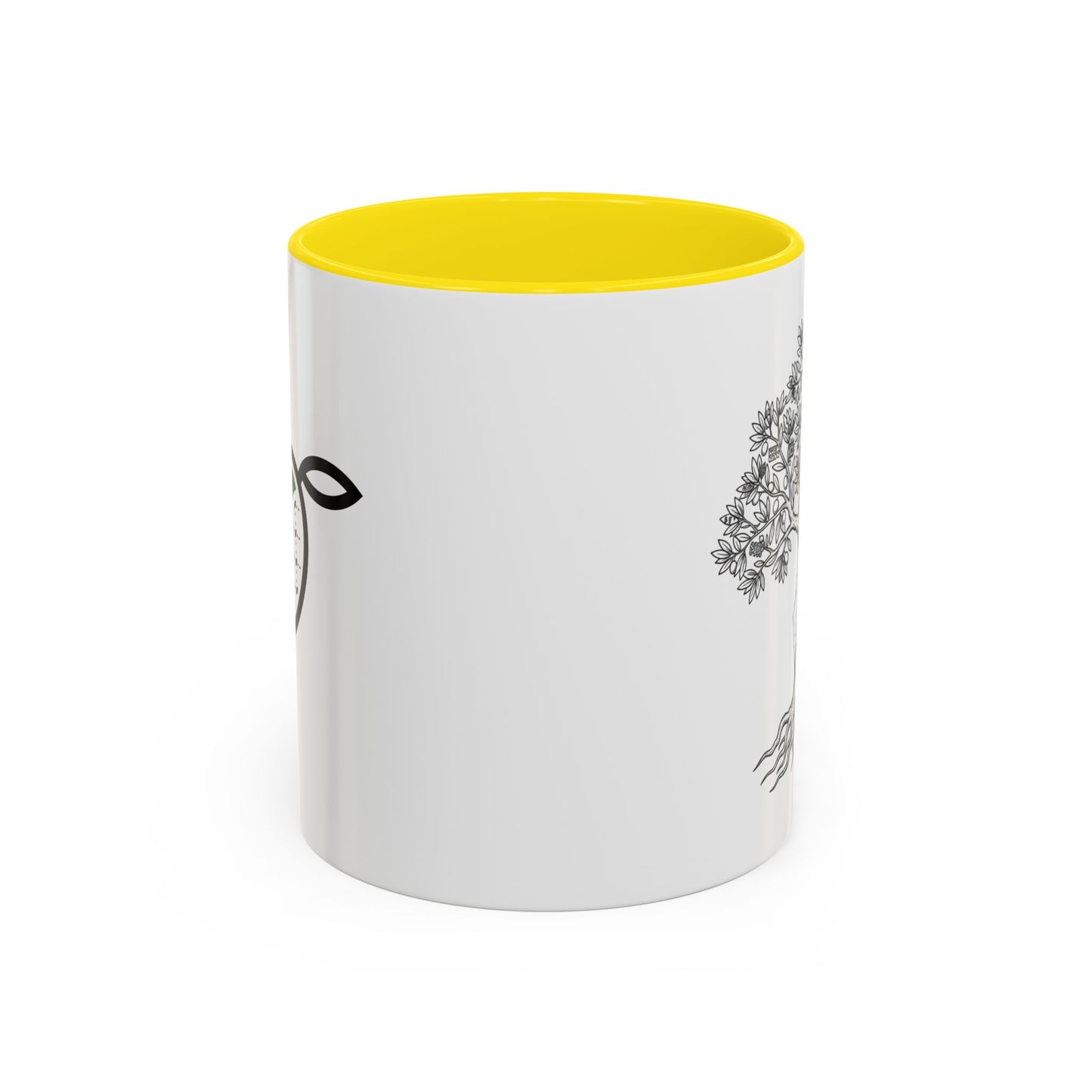 Tree of Life Accent Coffee Mug – Black Handle 11/15oz