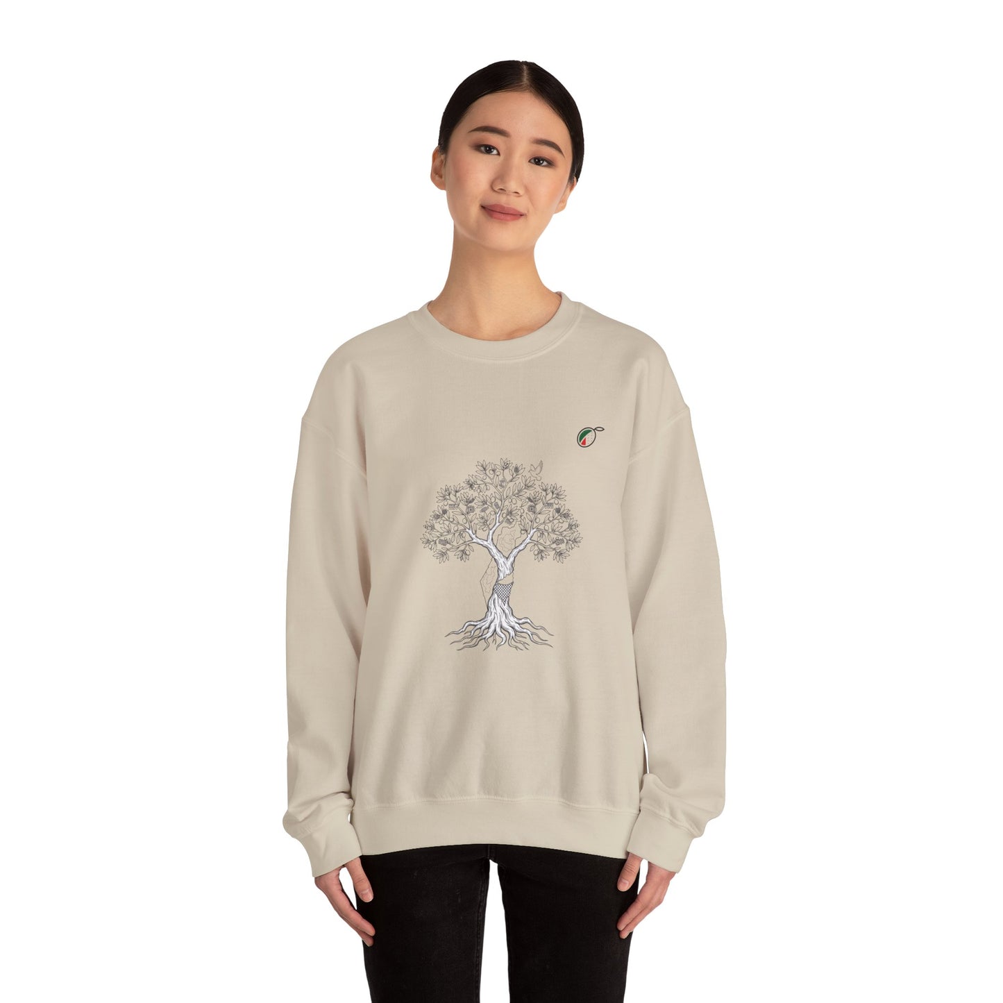 Tree of Life Crewneck Sweatshirt — Minimal Botanical Graphic, Nature Lover Pullover