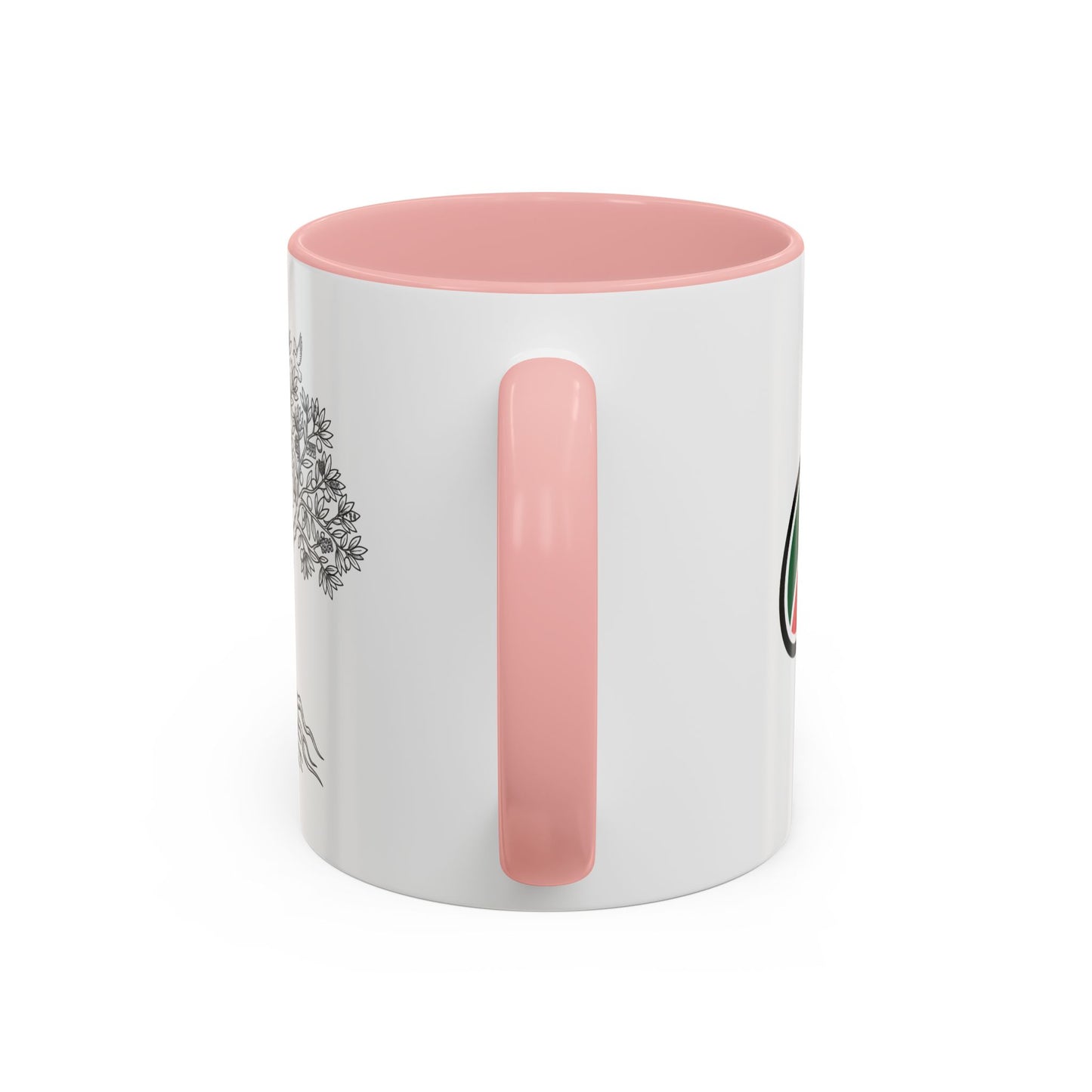 Tree of Life Accent Coffee Mug – Black Handle 11/15oz